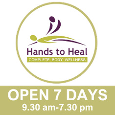 hands to heal massage therapy - open 7 days, 9.30am-7.30pm